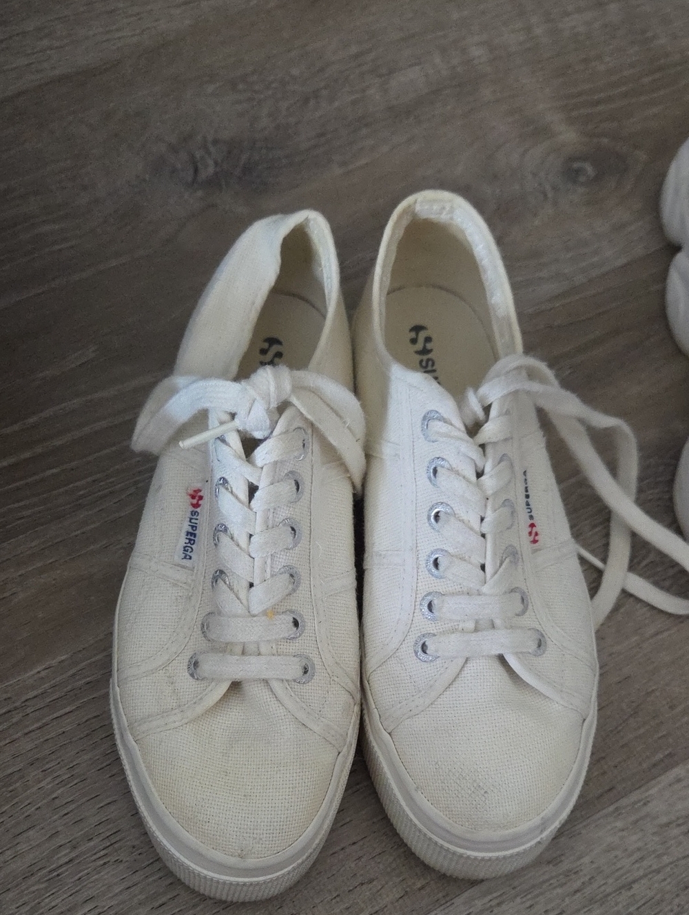 Superga White Canvas Low-Top Sneakers